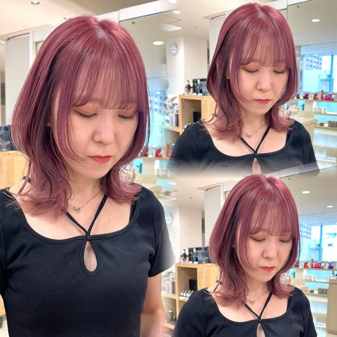 ミディアム カラー ヘアカラー トリートメント 暖色/ブリーチカラー 🎀 M i k uのヘアスタイル