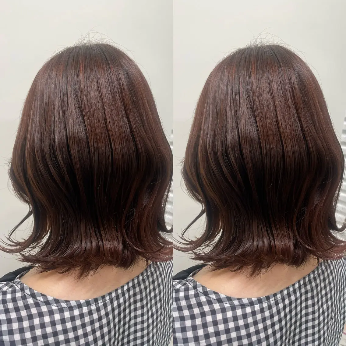 ミディアム カラー ブラウンカラー カット ヘアカラー 韓国風骨格カット 艶カラー🩶髙林夏美のヘアスタイル