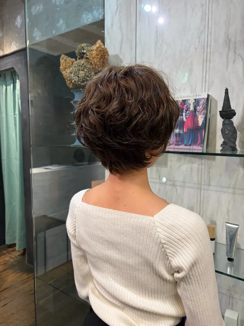 ショート パーマ ショートヘア ショートパーマ 🫧ちひろ🫧のヘアスタイル