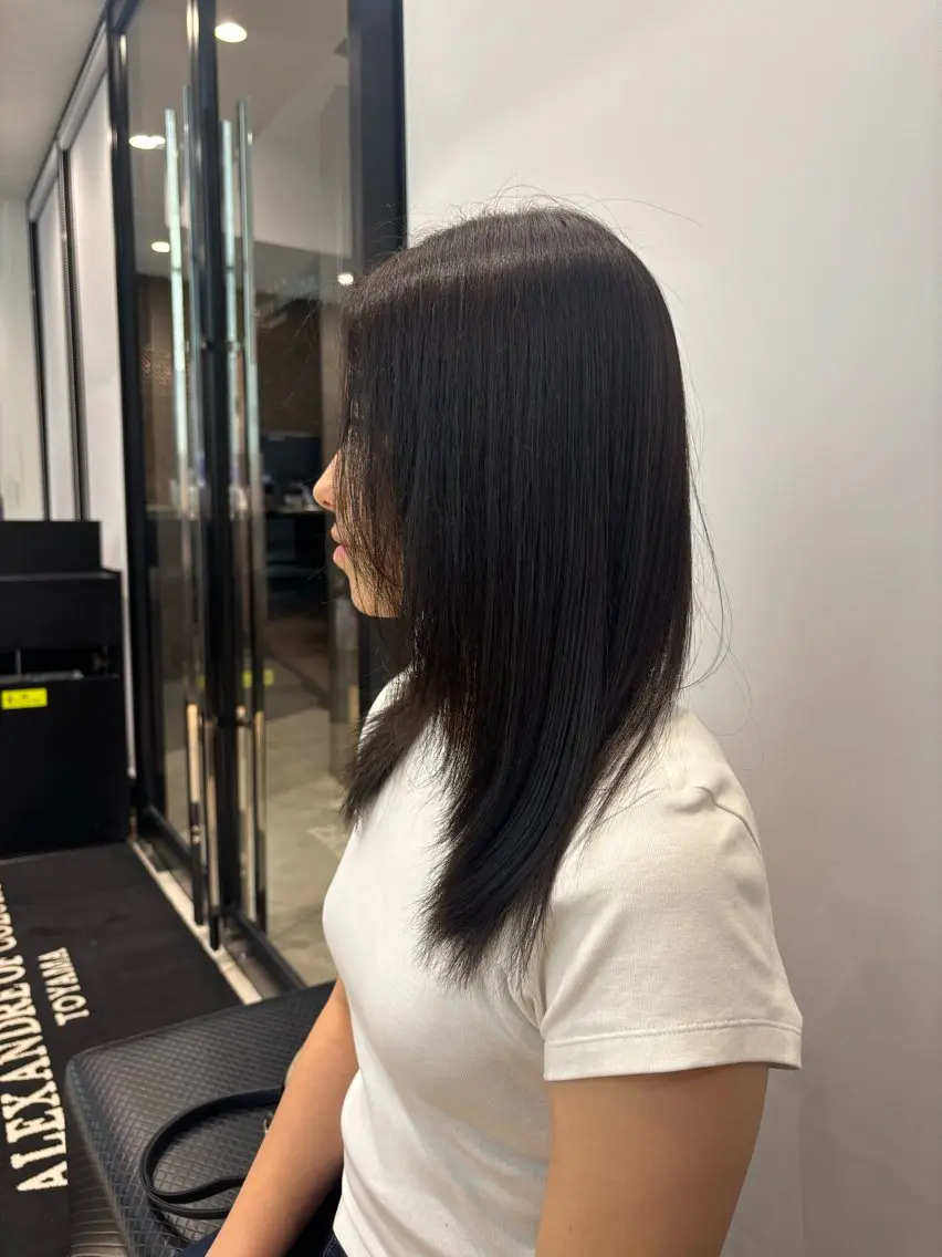 セミロング ヘアカラー トリートメント hoshina kasumiのヘアスタイル