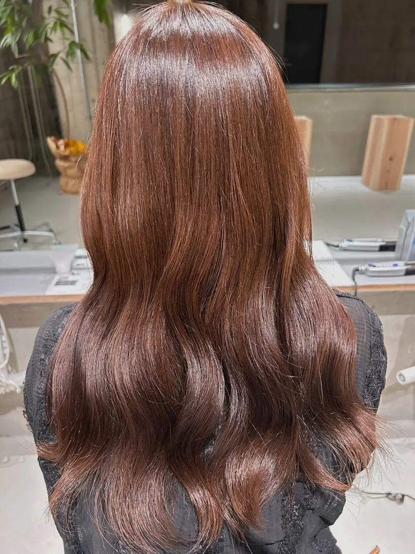 セミロング カラー ヘアカラー 玉置七海✨ ／透明感／髪質改善のヘアスタイル