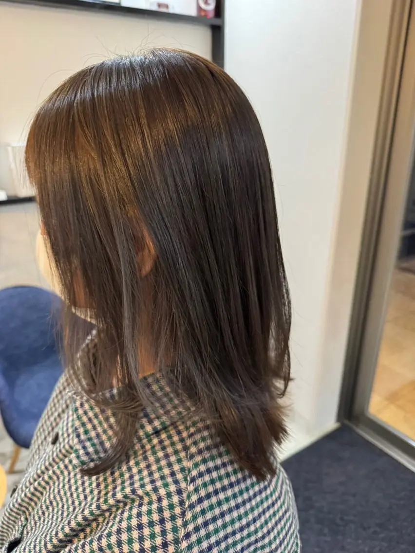 セミロング カラー Az ながいりかのヘアスタイル
