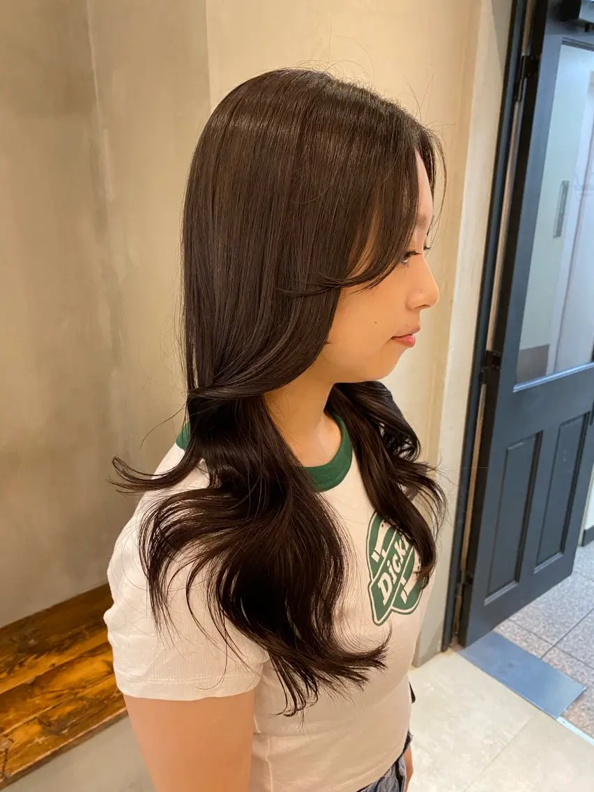 セミロング カット ヘアカラー トリートメント 新宿/顔周りカット +レイヤー＝しずく♩のヘアスタイル