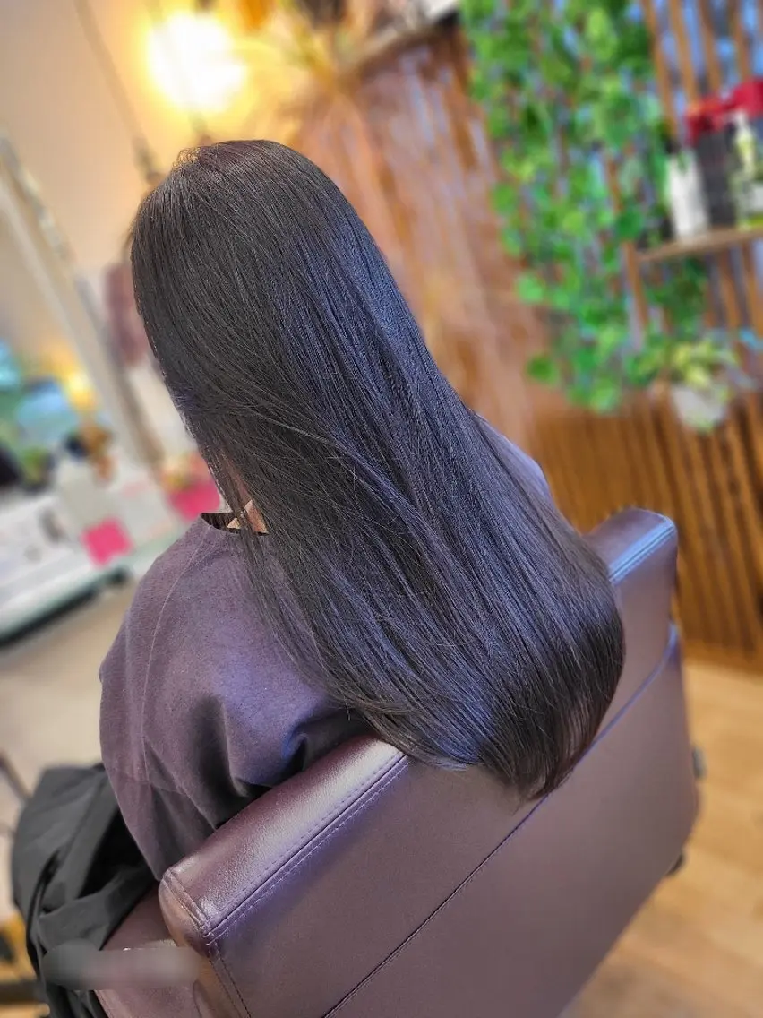 ロング カット ヘアカラー トリートメント シ マのヘアスタイル