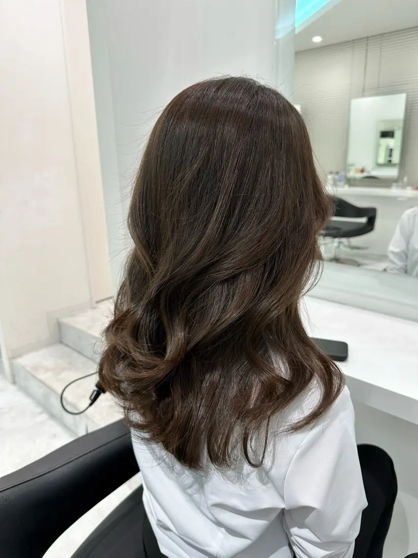 ミディアム カラー ヘアカラー トリートメント ♡上品韓国髪♡ブラ ウン/SAYATOのヘアスタイル