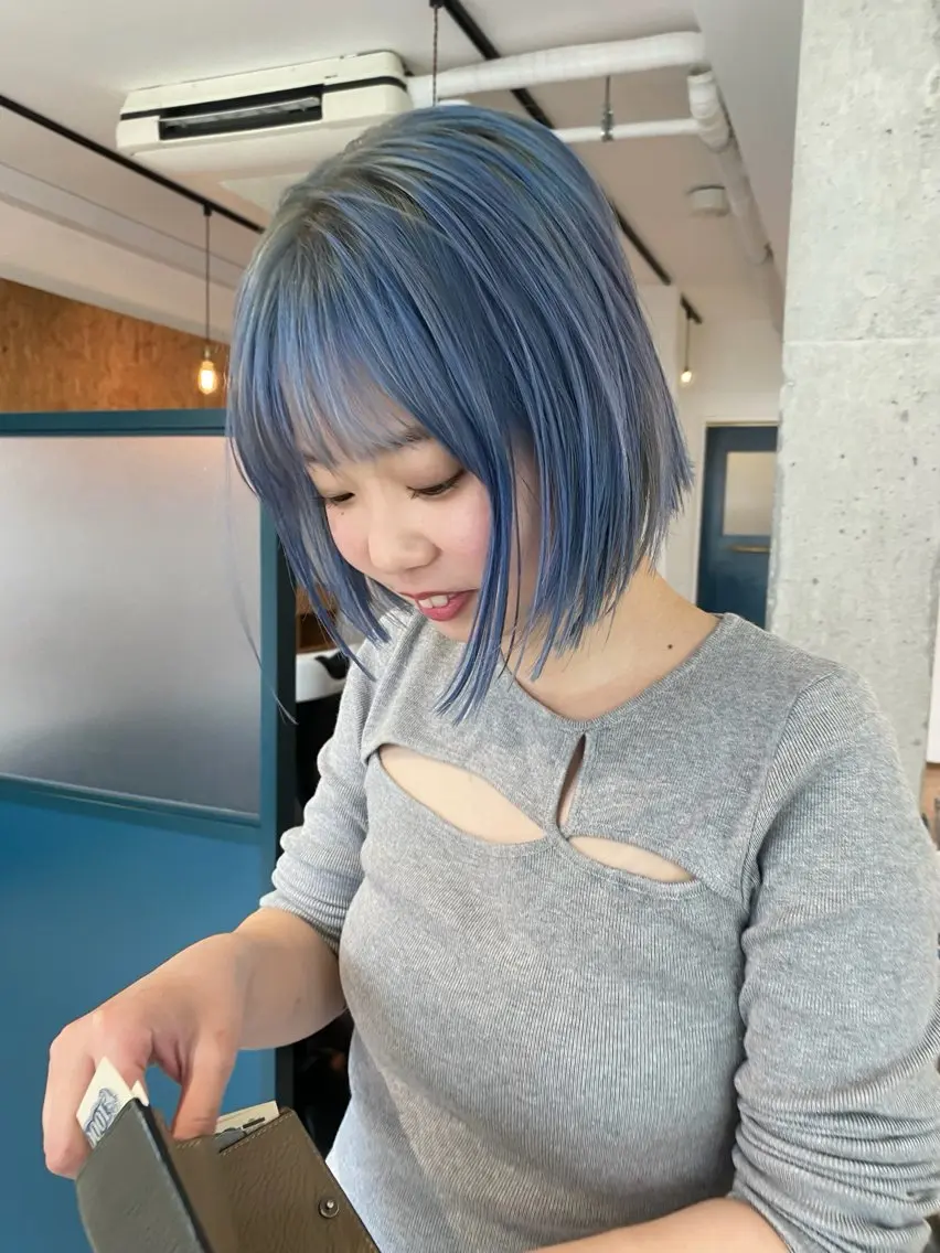 ショート ヘアカラー トリートメント YUUKI/ウルフ .ボブパーマのヘアスタイル