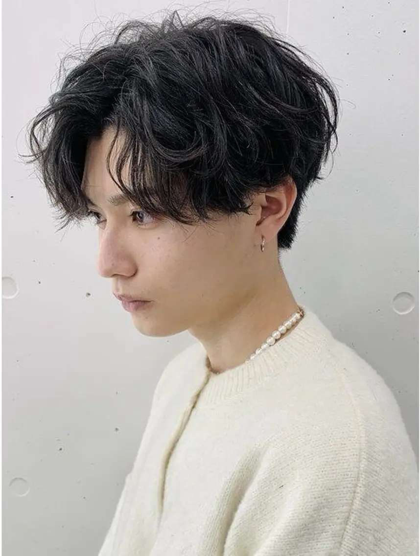 ショート パーマ メンズ メンズパーマ スパイラルパーマ パーマ 臺 佳連のヘアスタイル