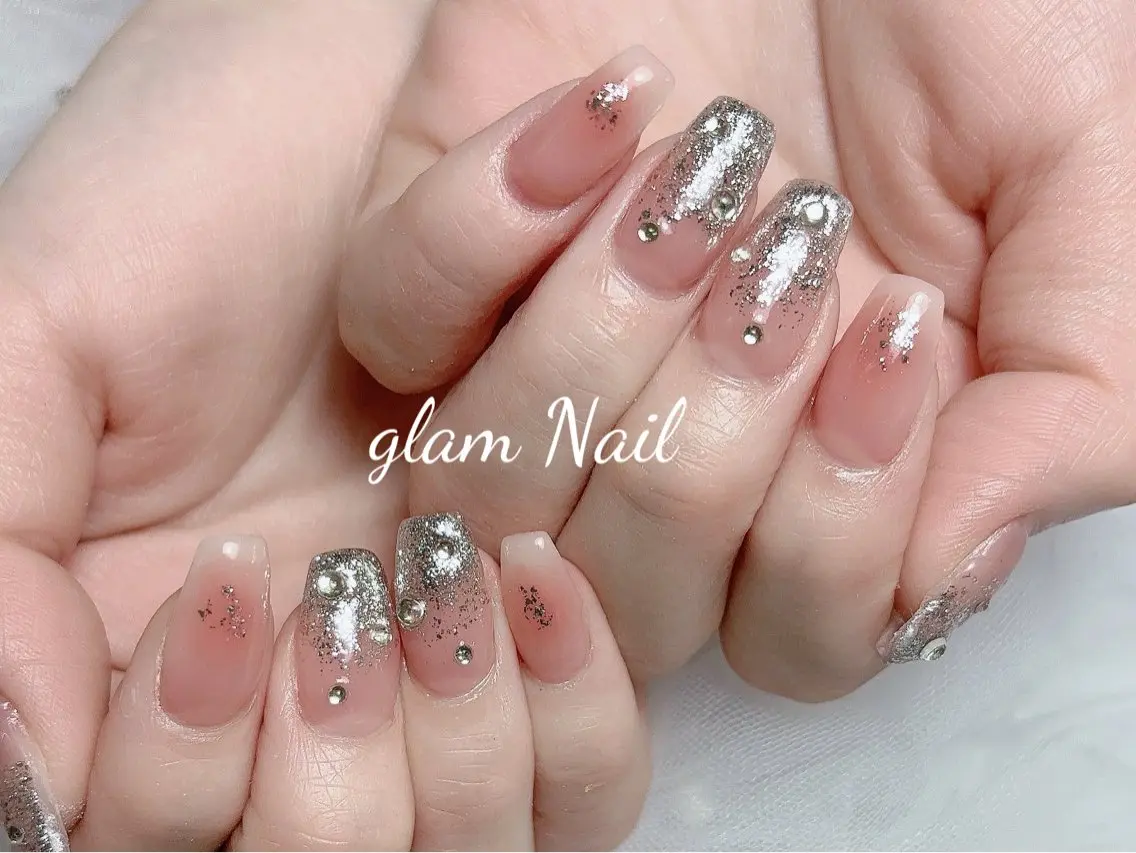 ネイル ハンドネイル エツメ💅 長さだし🎀デザインのネイルデザイン