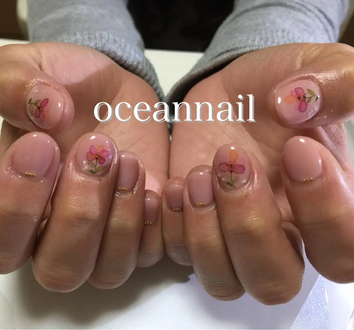 ネイル フラワーネイル プライベートサロン oceannailのネイルデザイン