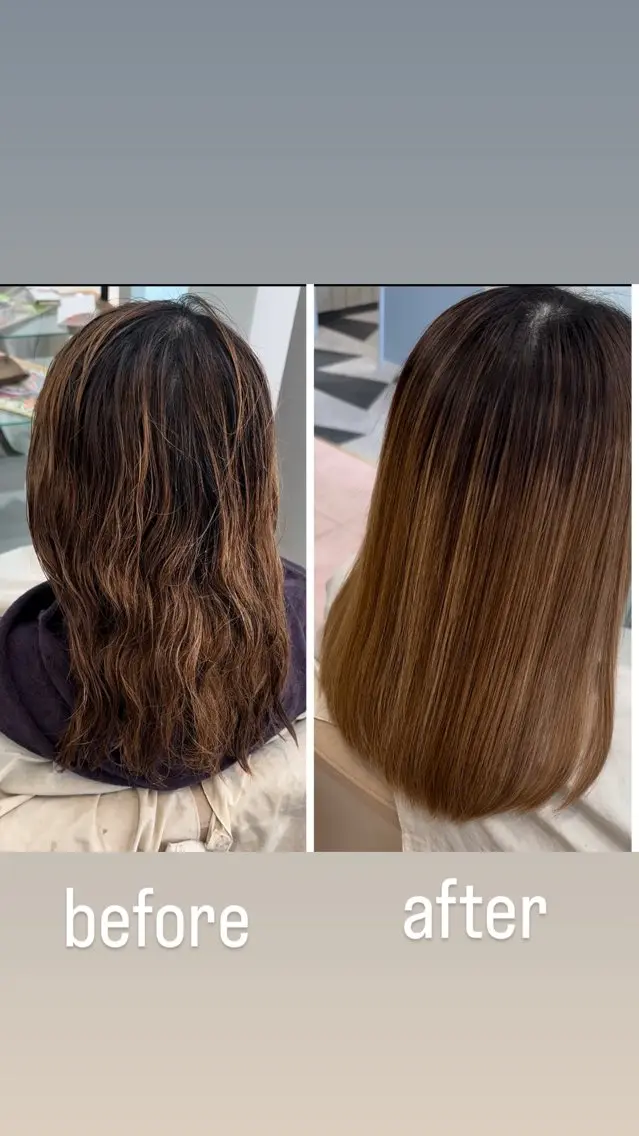 セミロング パーマ くせ毛 縮毛矯正 CoReまぁくん 癖毛お悩み専門のヘアスタイル