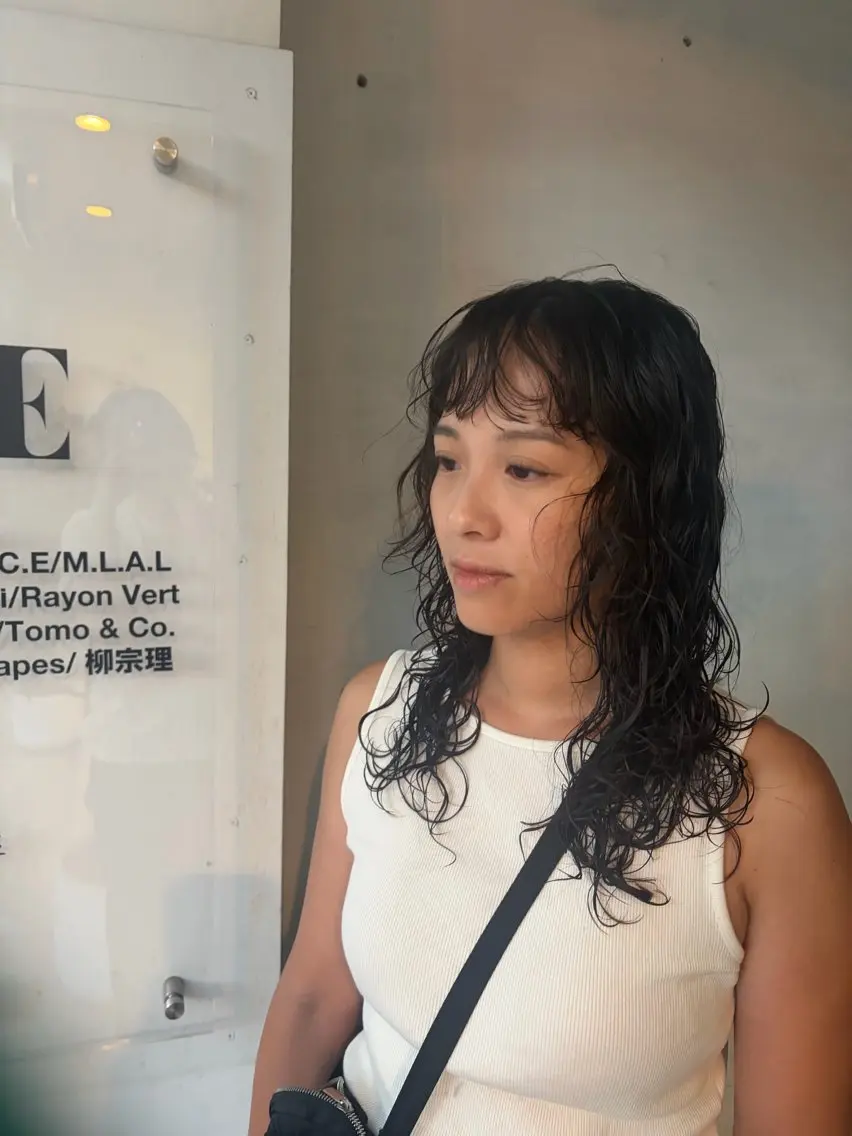 ロング パーマ カット パーマ 井上星良 パーマ　髪質改善のヘアスタイル