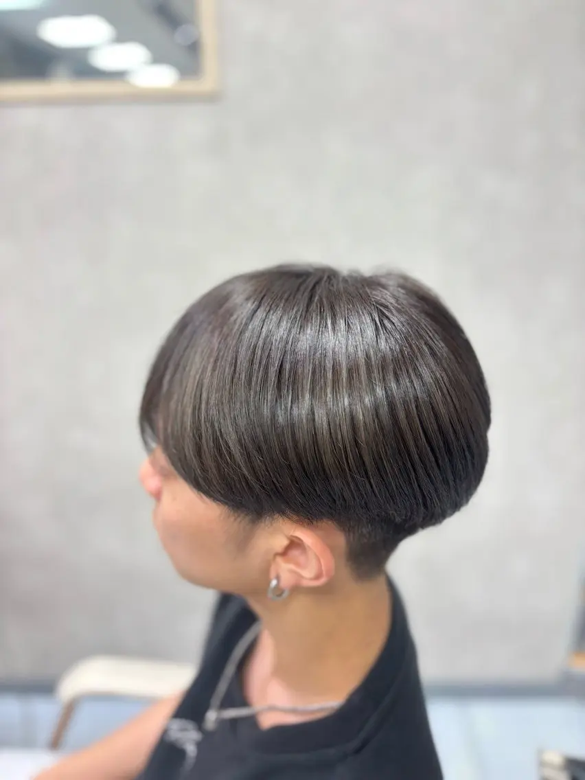 ショート カラー メンズ カット ヘアカラー メンズ特化韓国風 パーマスタイル/りんのヘアスタイル