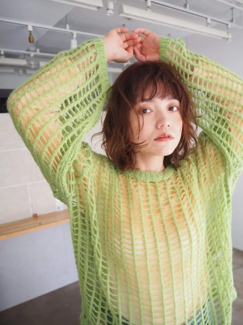 ミディアム ミディアムパーマ 杉田 海渡のヘアスタイル