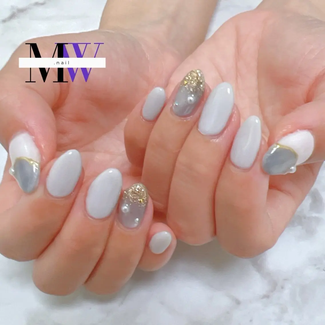 ネイル ニュアンスネイル ハンドネイル MW .nailのネイルデザイン