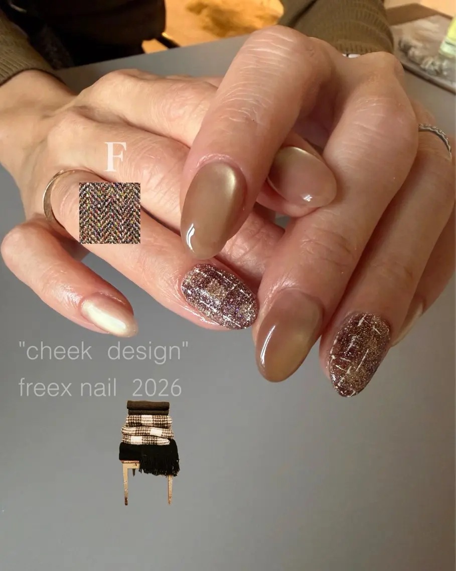 ネイル ツイードネイル ハンドネイル ハンドケア freex nail /ニュアンス/個性派のネイルデザイン