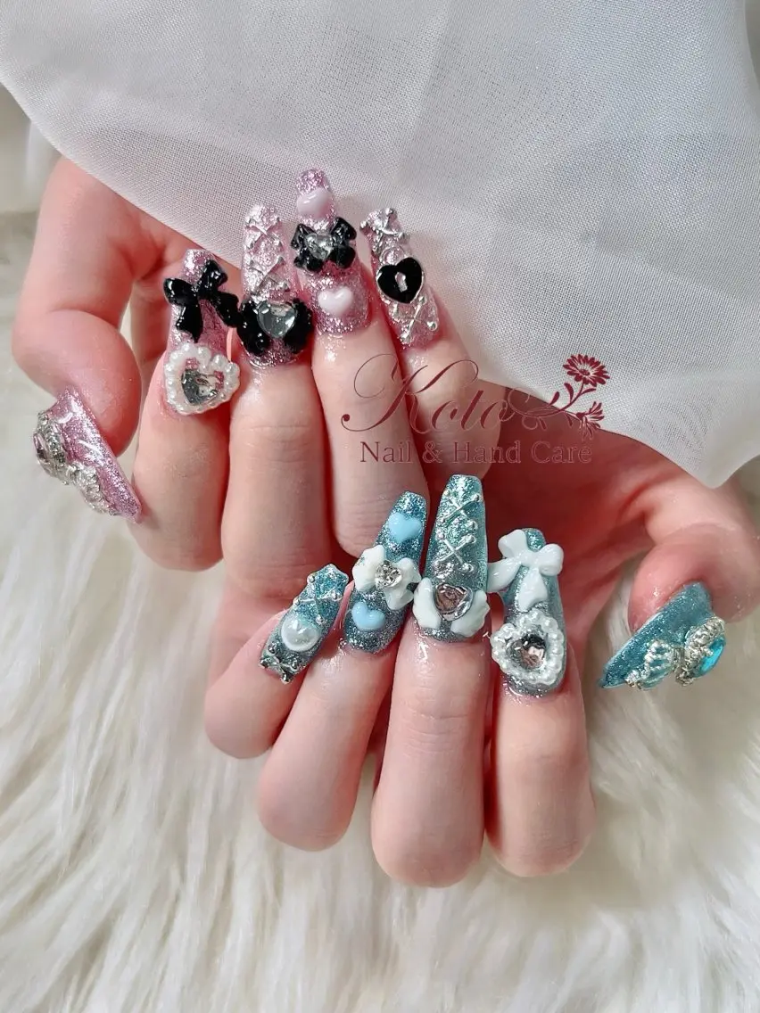 ネイル 長さ出し ジェルネイル 持ち込み ニュアンスネイル 赤色 ハンドネイル Nail Salon KOTOのネイルデザイン