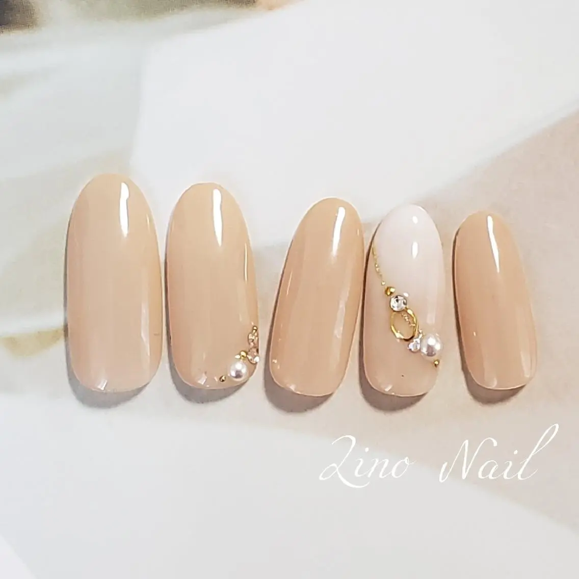 ネイル ジェルネイル パラジェル シンプルネイル 夏ネイル Lino Nailのネイルデザイン