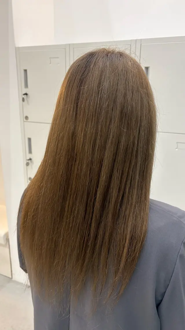 カラー ベージュカラー ヘアカラー 齋藤 そらのヘアスタイル