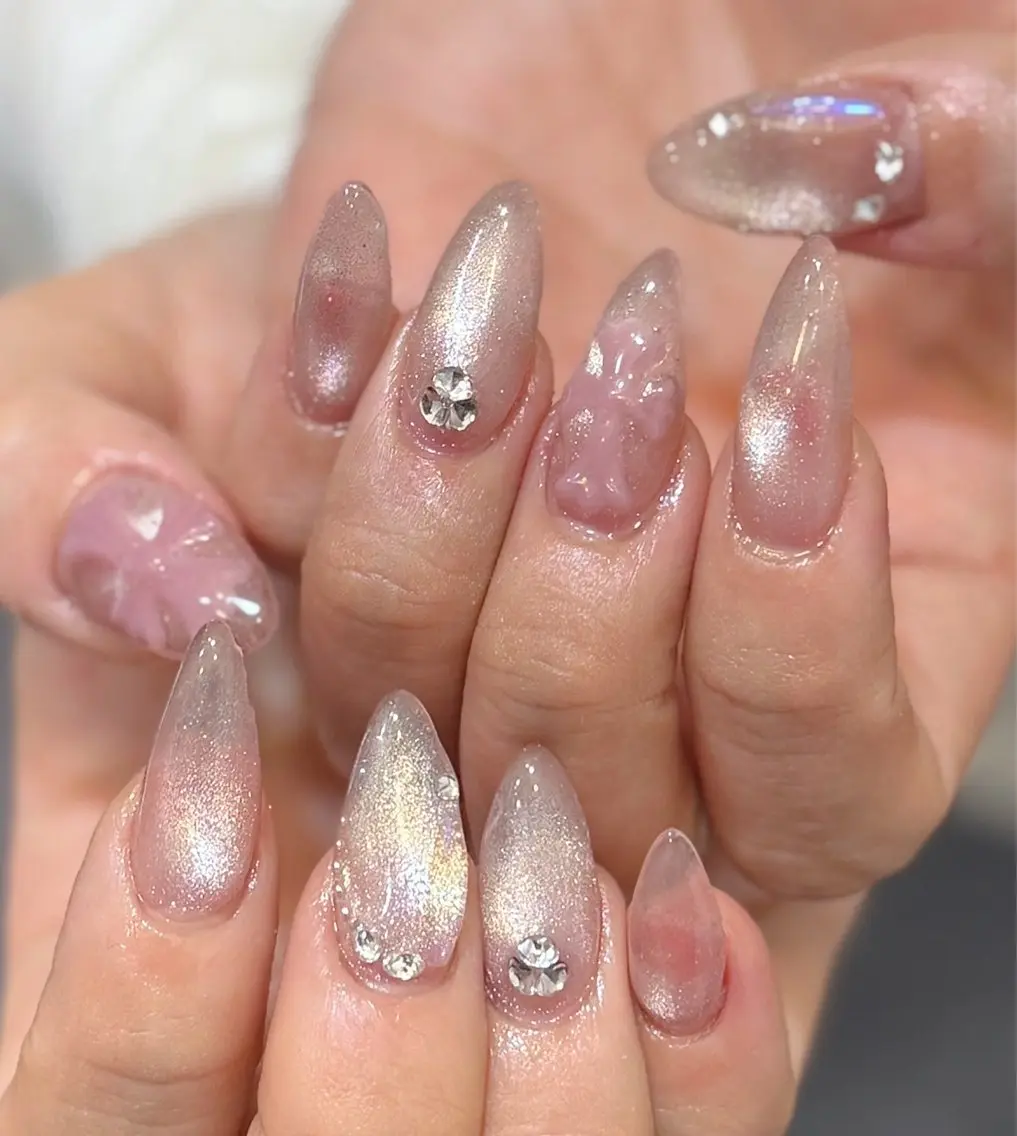 ネイル アートネイル 長さ出し ジェルネイル マグネットネイル メンズネイル ハンドネイル MIMnail メンズネイリストのネイルデザイン