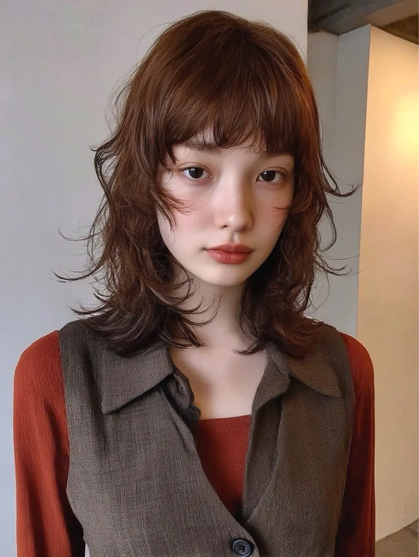 【ミディアム】🌱カットパーマ ✂️🌀#外国人風パーマ👩🏼🦱#お洒落パーマ#カジュアルパーマ#似合わせの写真