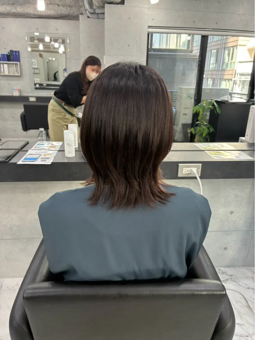 ミディアム カラー カット ヘアカラー トリートメント Endearing 🌟銀座のヘアスタイル