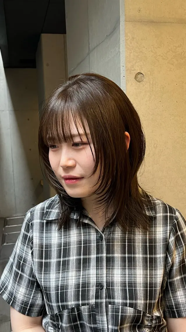 ミディアム カラー カット ヘアカラー だいち/ブリーチ/ レイヤーカットのヘアスタイル