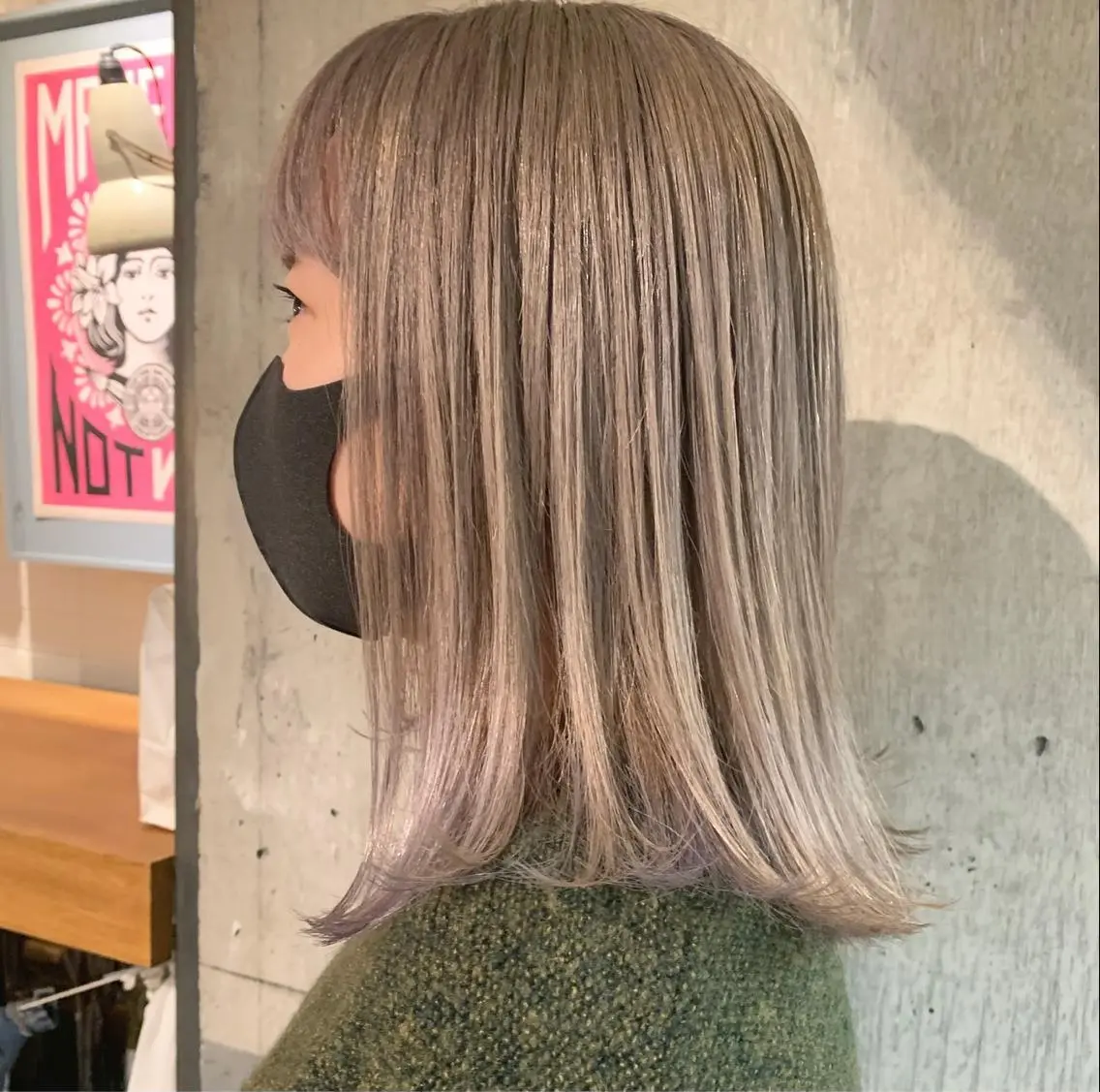 セミロング kiyono ⭐︎ダブルカラーのヘアスタイル