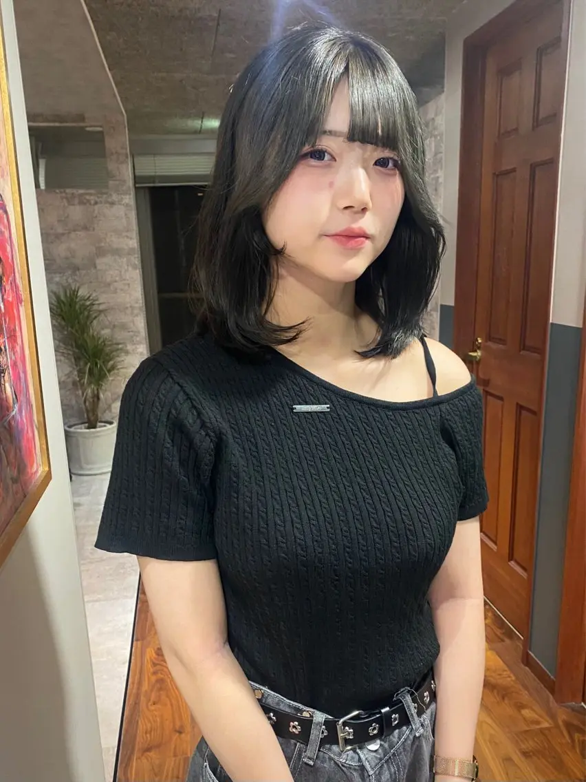 ミディアム カラー 透明感カラー カット ヘアカラー トリートメント mai / linoah˚✧のヘアスタイル