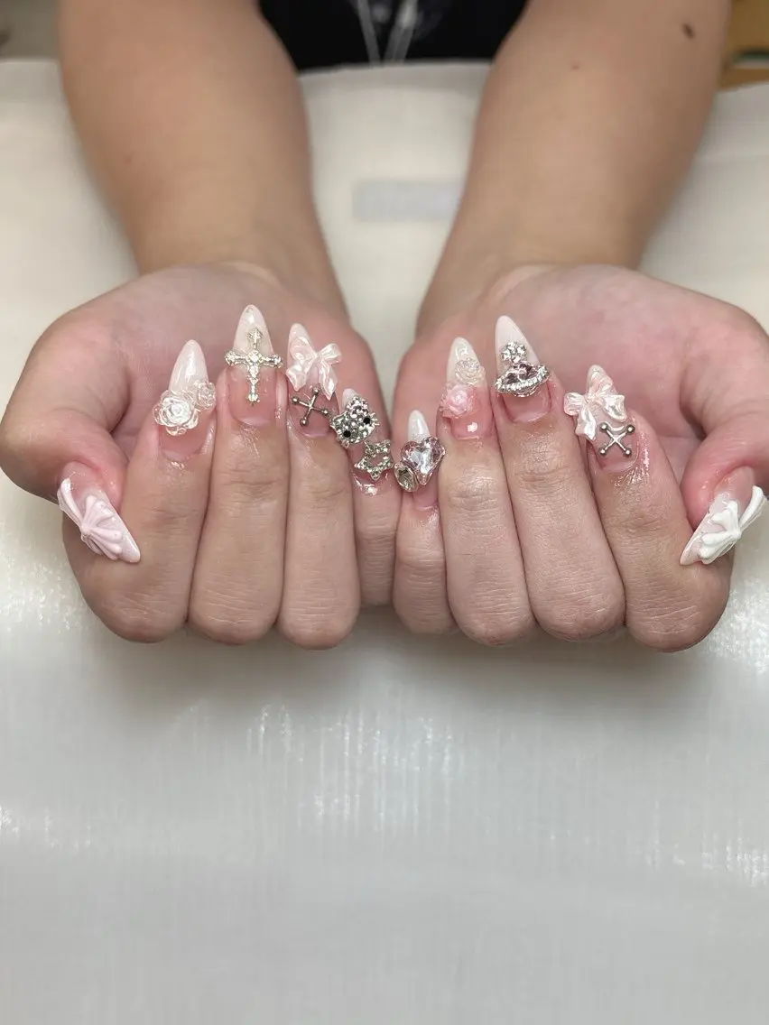 ネイル ハンドネイル 心花 𝜗𝜚 西川口Nailのネイルデザイン