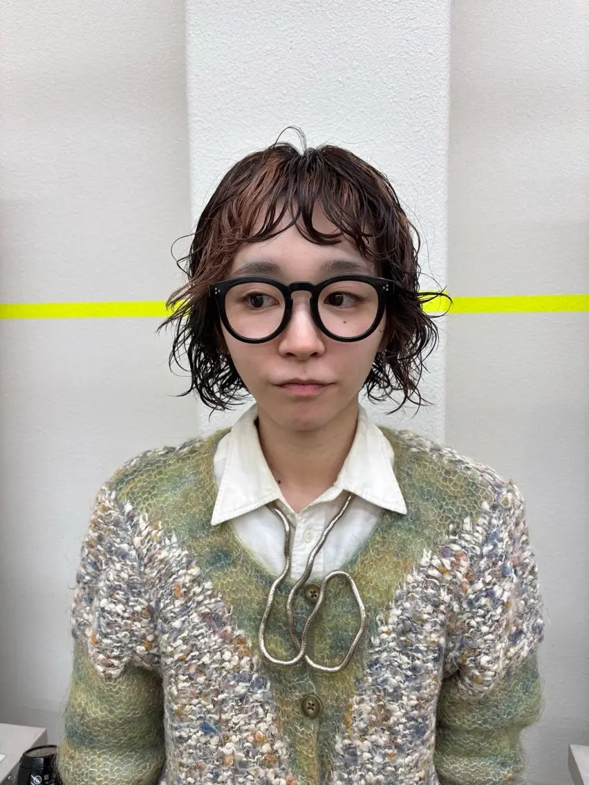 ショート パーマ 原田 穂真のヘアスタイル