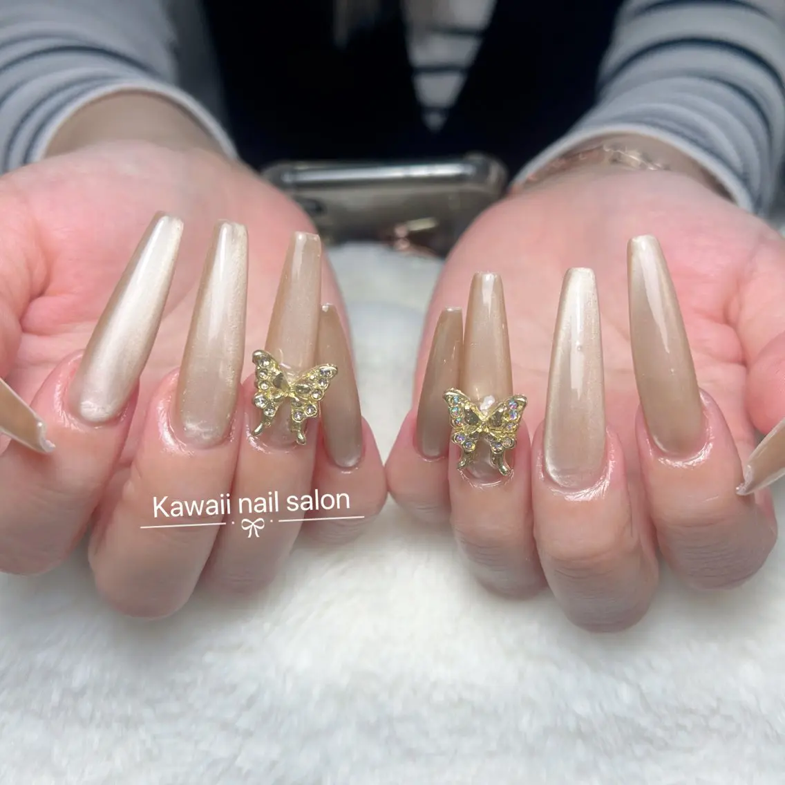 ネイル ドット フットネイル フレンチネイル 韓国ネイル マグネットネイル Hina KawaiiNailのネイルデザイン