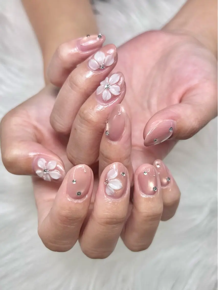 ネイル ジェルネイル 持ち込み ワンカラーネイル スカルプネイル xinh nailsのネイルデザイン