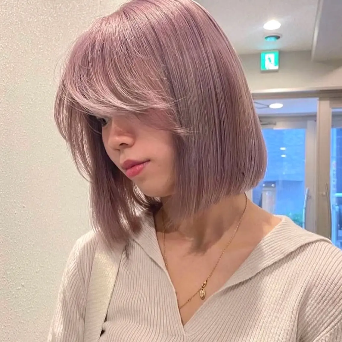 ミディアム カラー ブリーチ カット ヘアカラー トリートメント レイヤー/ブリーチ ♥️【木坂 桃歌】のヘアスタイル