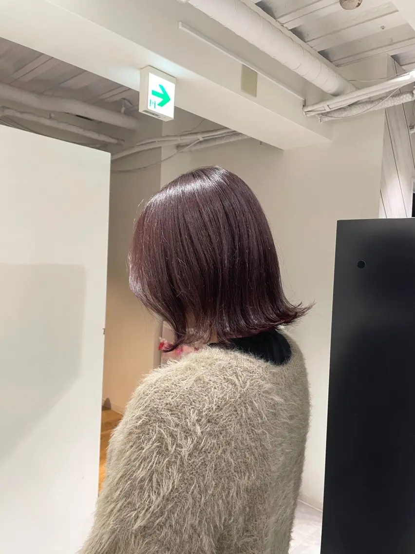 ショート カラー バイオレットカラー fuka/梅田/ ミルクティーベージュのヘアスタイル