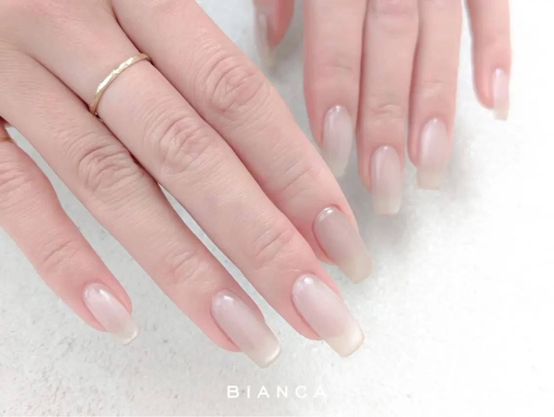 ネイルモデル価格✨【オフあり】ハンド✋🏻シンプルコース︎🎀パラジェル変更🉑Bianca武蔵浦和店💟の写真