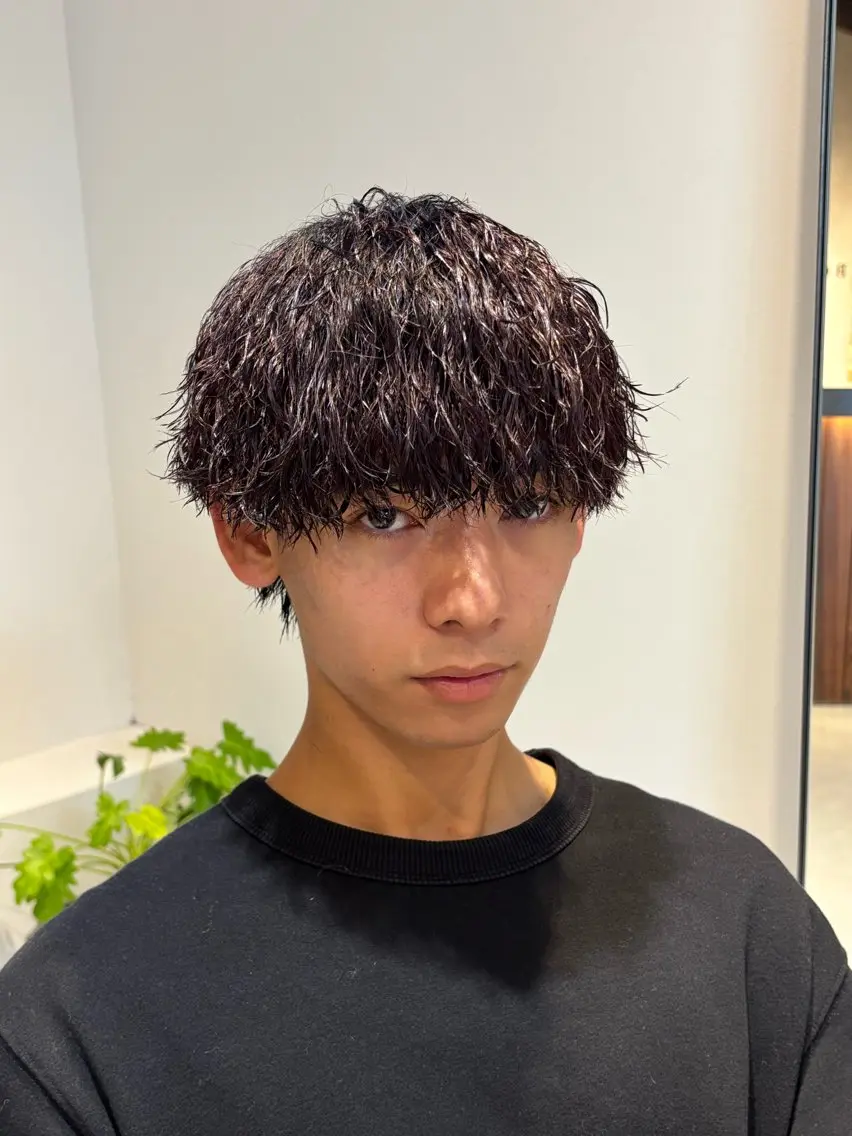 ショート パーマ メンズ カット パーマ トリートメント パーマ職人DAIKI ツイスパ/波巻きのヘアスタイル