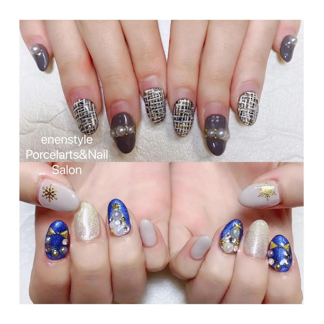 ミディアム ネイル ハンドネイル 🐾enen style 🐾のネイルデザイン
