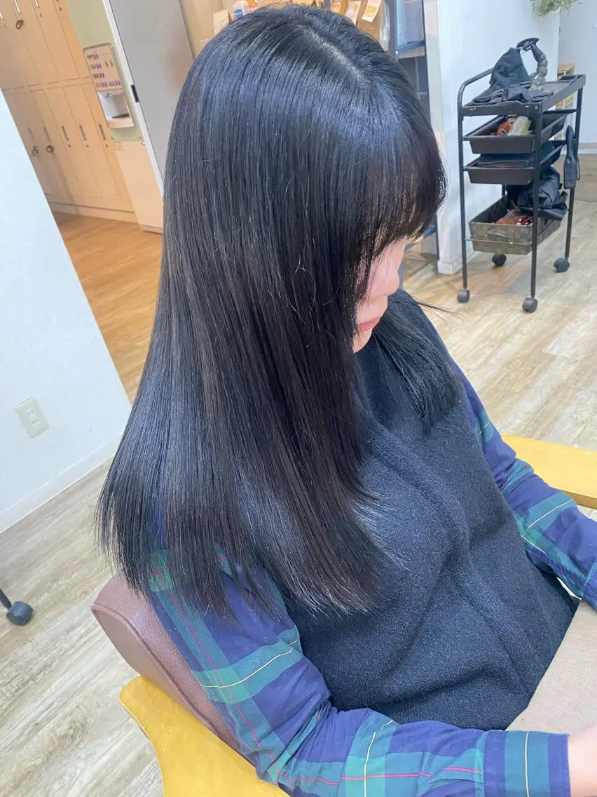 ロング ピンクブラウン 縮毛矯正 N°+aero 😊れいか😊のヘアスタイル