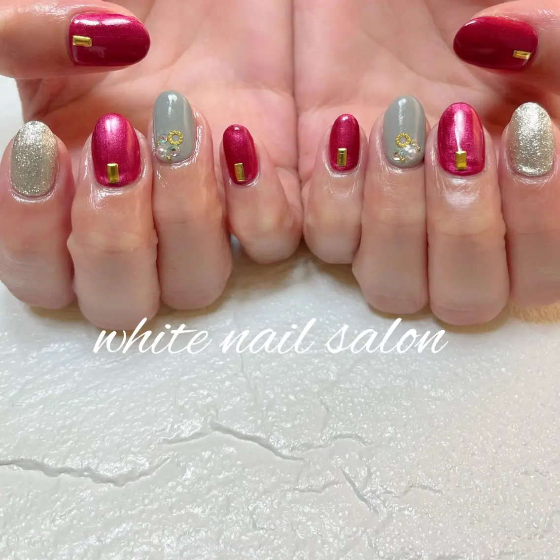 ネイル ラメ(グリッター) ハンドネイル white nail salonのネイルデザイン