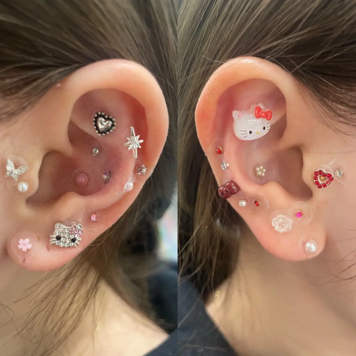 🦋耳つぼジュエリー🦋つけ放題コース💕💕耳ツボ👂の写真
