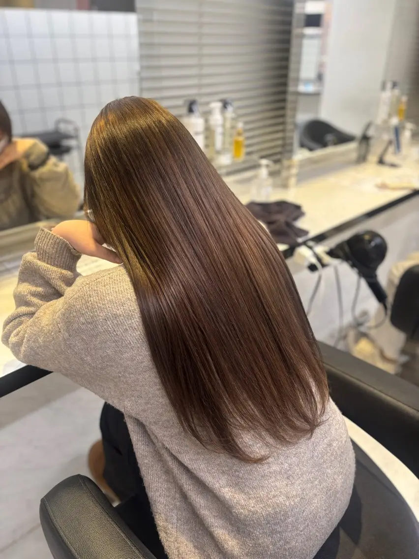 ロング カラー ダブルカラー ロング 💙ハイトーン韓国風 色白ヘア💙manaのヘアスタイル