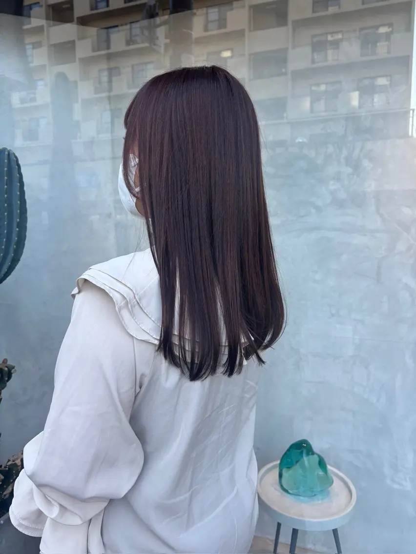 セミロング カラー カット ヘアカラー トリートメント 都築 未来のヘアスタイル