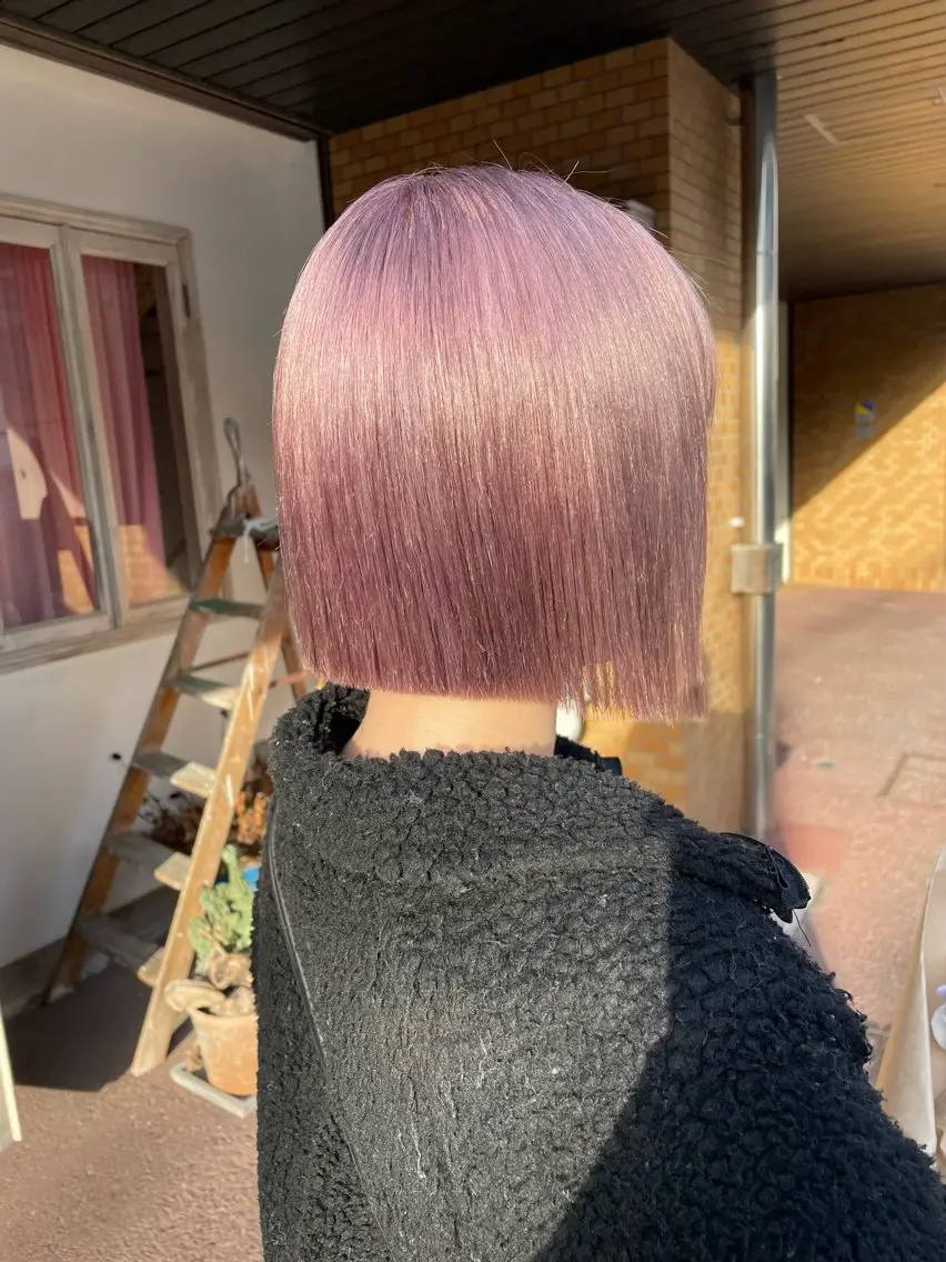 ミディアム カラー ヘアカラー 💎ハイトーン× 透明感カラー Rioのヘアスタイル