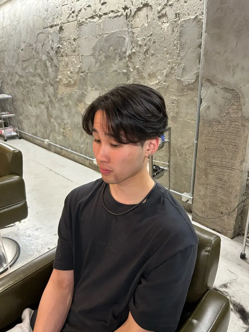 パーマ メンズ 杉本 圭一郎のヘアスタイル