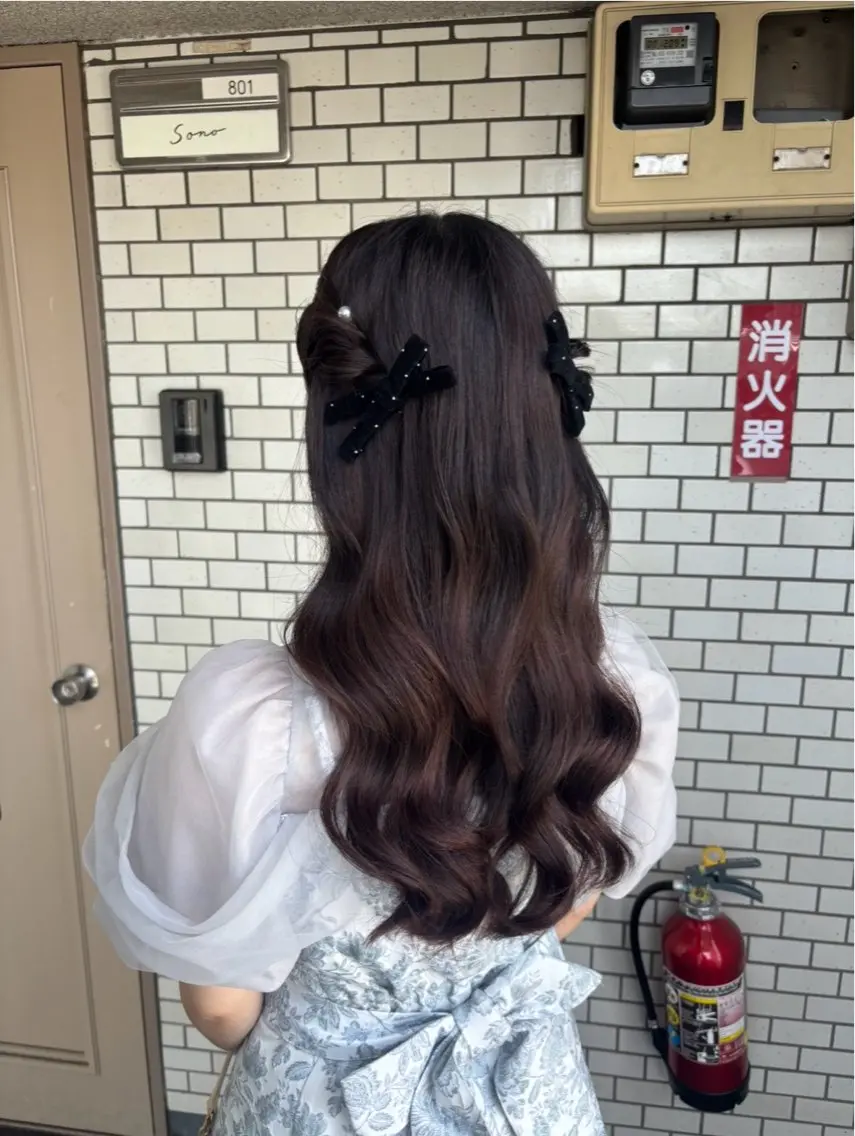 ヘアアレンジ ハーフアップ 🌺ヘアメイク SYOKA🌺のヘアスタイル