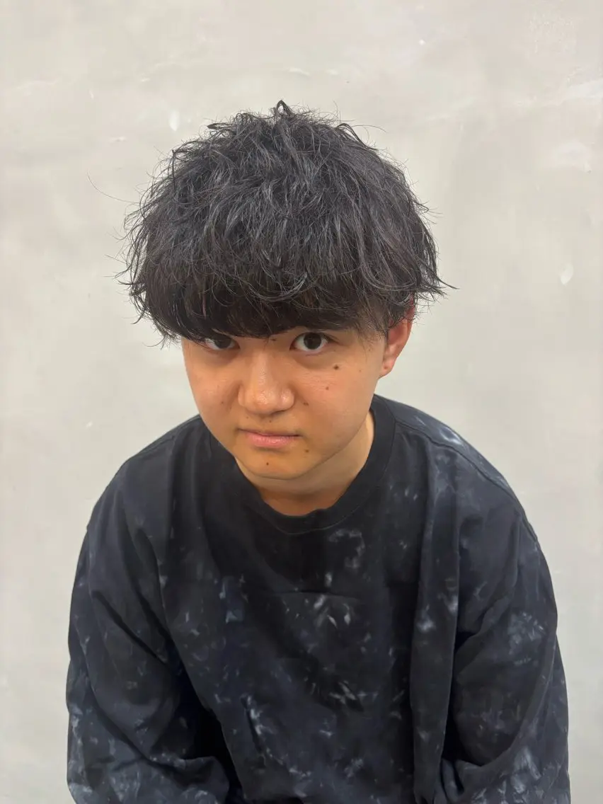 ショート メンズ カット パーマ 鹿児島 TSUBASAのヘアスタイル