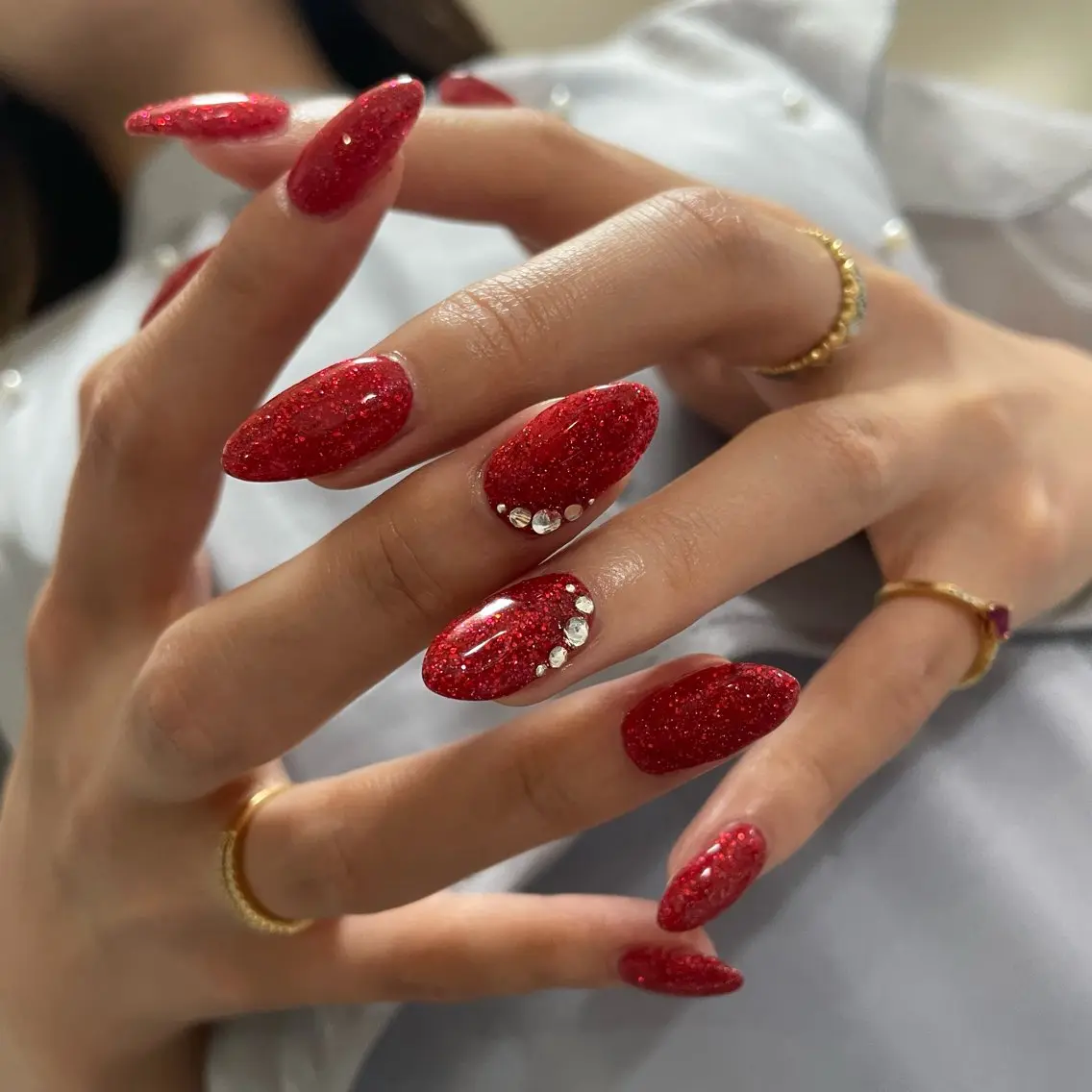 ネイル フラッシュネイル ワンカラーネイル ストーンネイル ハンドネイル hazuki / Salon Biのネイルデザイン