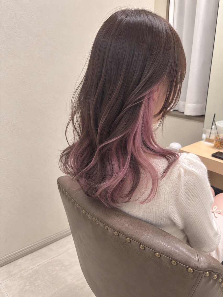 ミディアム カラー インナーカラー カット ヘアカラー ANNA🦋艶カラー /レイヤーカットのヘアスタイル