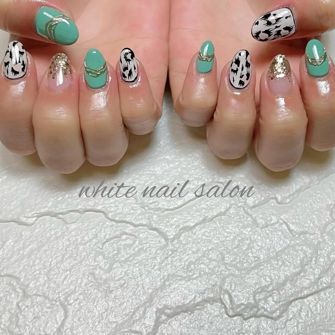ネイル フットネイル ジェルネイル ハードジェル ラメ(グリッター) 持ち込み ハンドネイル white nail salonのネイルデザイン