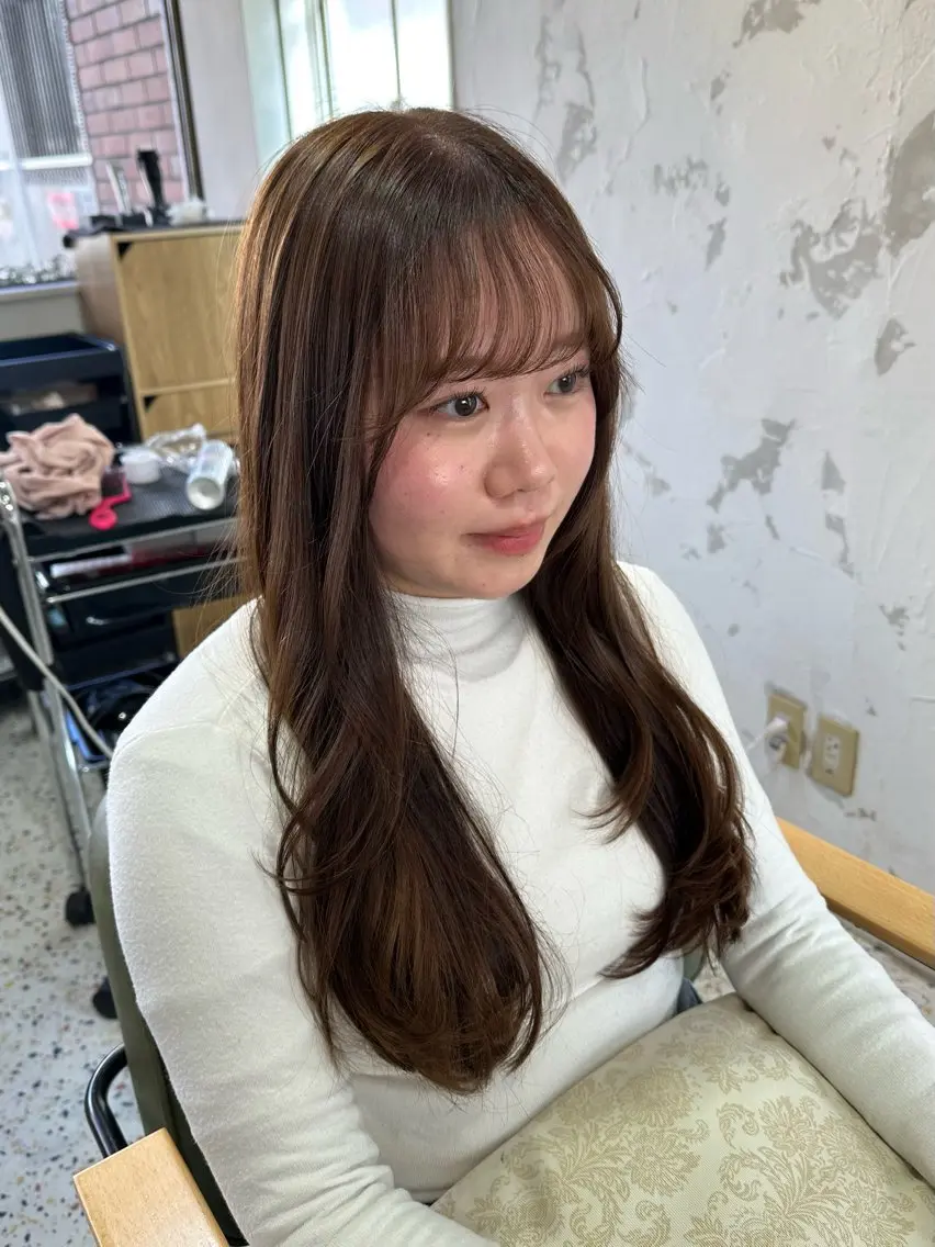 ロング カラー 加藤 優花のヘアスタイル